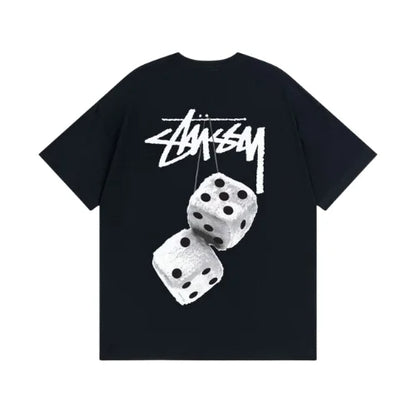 Stussy Fuzzy Dice T Shirt Black