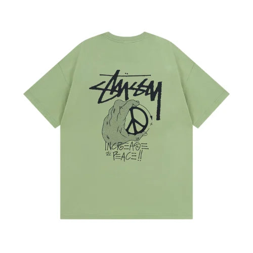 Stussy Green Cotton T Shirt