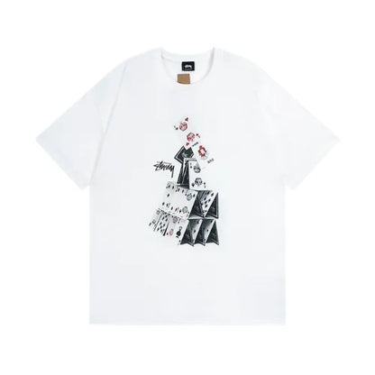 Stussy House Of Cards T Shirt White