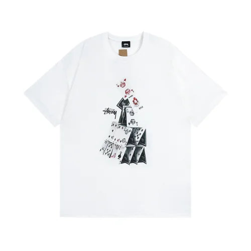 Stussy House Of Cards T Shirt White