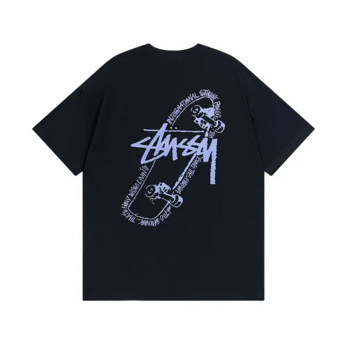 Stussy Skate Posse Pigment Dyed T Shirt Black