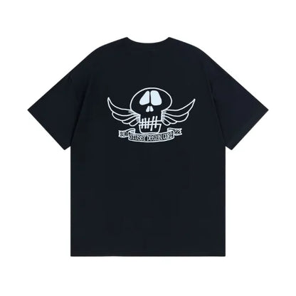 Stussy Skull Wings Pigment Dyed T Shirt Black