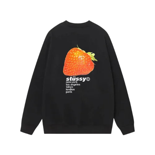 Stussy Strawberry Sweatshirt Black
