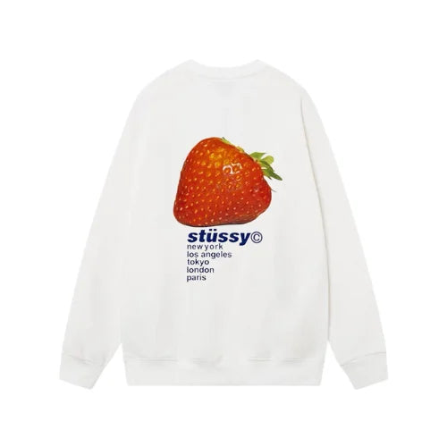 Stussy Strawberry Sweatshirt White