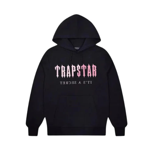 Trapstar Chenille Decoded Hoodie Black Pink