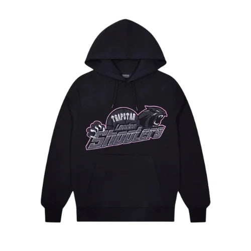 Trapstar Chenille Shooters Hoodie Black Pink