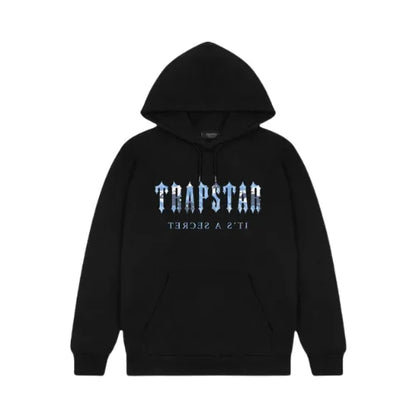 Trapstar Decoded Hoodie Black Ice Blue Camo