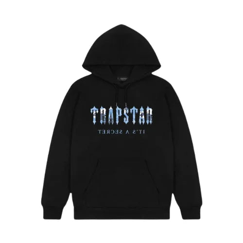 Trapstar Decoded Hoodie Black Ice Blue Camo