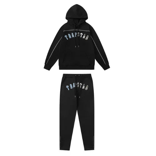 Trapstar Irongate Arch Chenille Tracksuit Black Sky Blue
