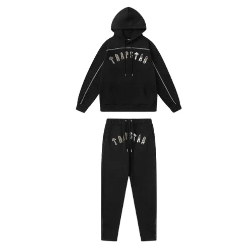 Trapstar Irongate Arch Chenille Tracksuit Black white