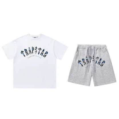 Trapstar Irongate Arch Shorts Set Grey Ice Edition