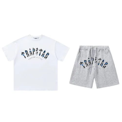 Trapstar Irongate Arch Shorts Set Grey Ice Edition