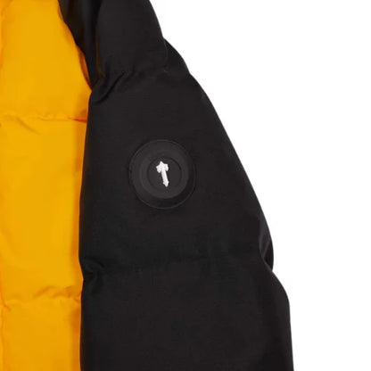 Trapstar Irongate Aw23 Hooded Puffer Jacket Black Yellow