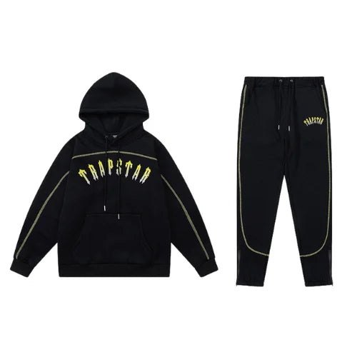 Trapstar X Central Cee 23 Arched Panel Tracksuit Black Yellow