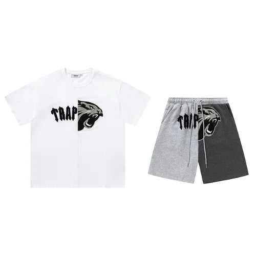 Trapstar Arch Shooters Short Set White Grey