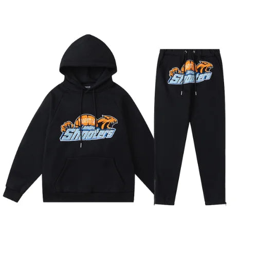 Trapstar Black Orange Shooters Tracksuit