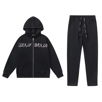 Trapstar Black Zipper Tracksuit