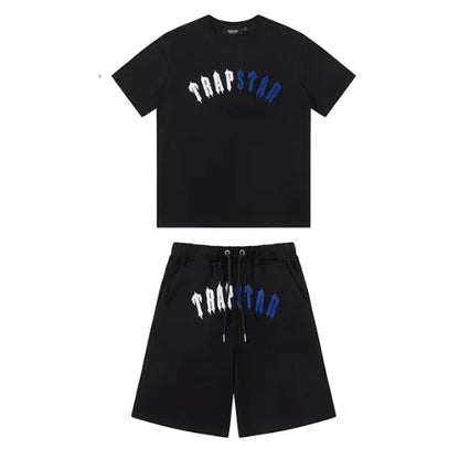 Trapstar Chenille Decoded Short Set Black