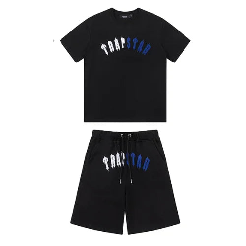 Trapstar Chenille Decoded Short Set Black