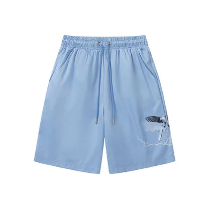 Trapstar Flying Birds Tee Shorts Set Sky Blue