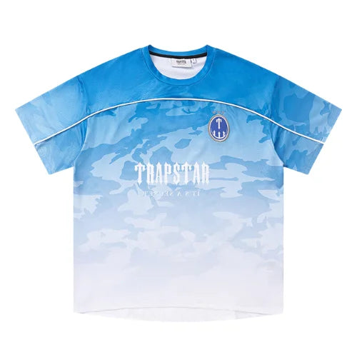 Trapstar Football Jersey T Shirt Blue