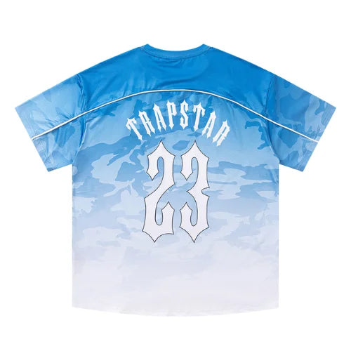 Trapstar Football Jersey T Shirt Blue