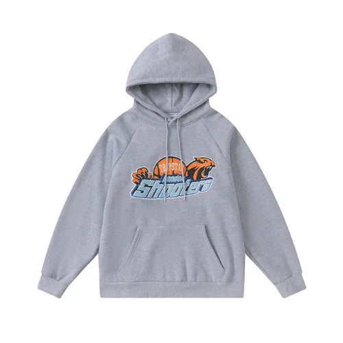Trapstar Grey Orange Shooters Hoodie