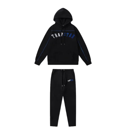Trapstar Irongate Arch Chenille Tracksuit Black Royal Blue Special Edition
