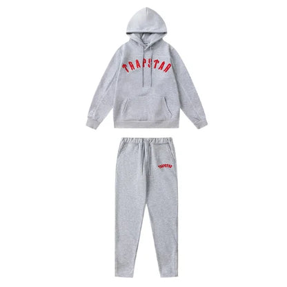 Trapstar Irongate Arch Panel Tracksuit Grey Red
