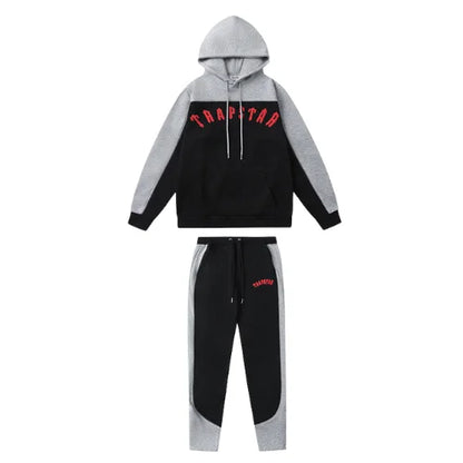 Trapstar Irongate Chenille Tracksuit Black Red Grey