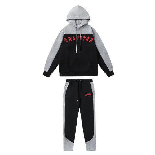 Trapstar Irongate Chenille Tracksuit Black Red Grey