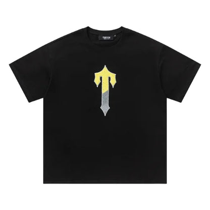 Trapstar Irongate Tee Shorts Set Black Yellow