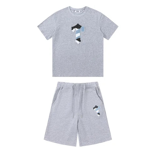 Trapstar T Logo Shorts Set Grey