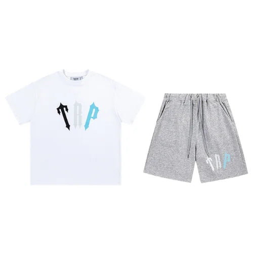 Trapstar TRP Short Set White Grey
