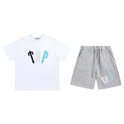 Trapstar TRP Short Set White Grey