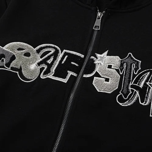 Trapstar Tracksuit Wildcard Chenille Black Grey