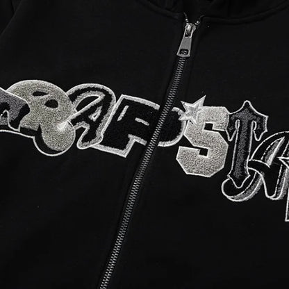 Trapstar Tracksuit Wildcard Chenille Black Grey