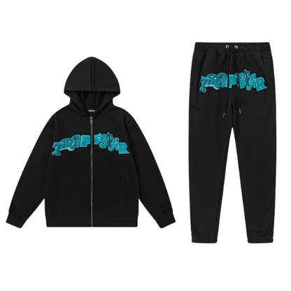 Trapstar Tracksuit Wildcard Chenille Blue Black