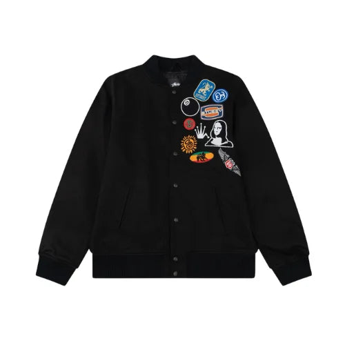 Kurtka Stussy Souvenir Stadium Bomber Black